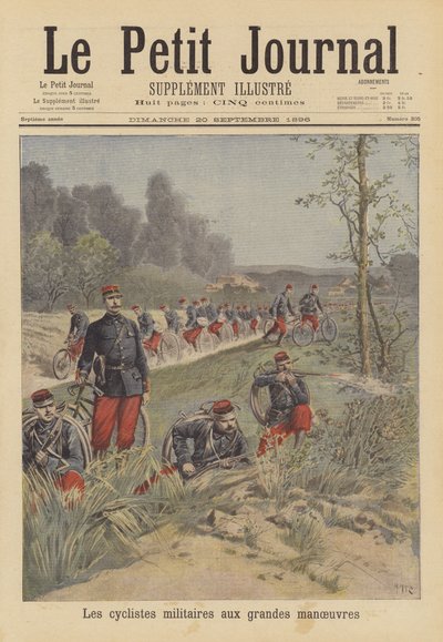 操縦上のフランス軍の自転車軍 作： French School